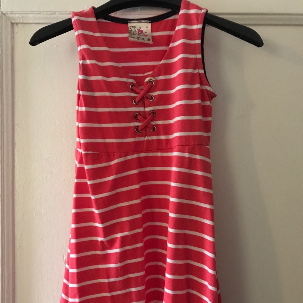 Orange and white striped dress (Girl)